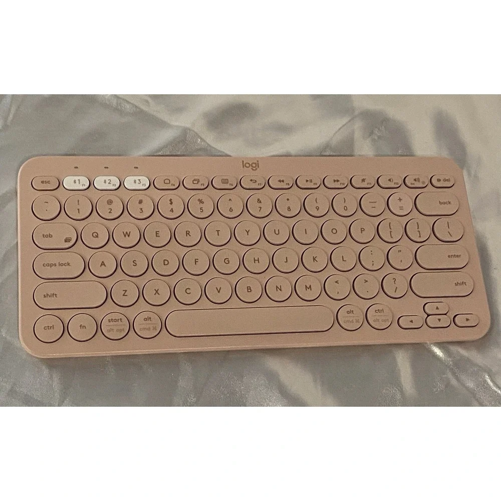 Logitech K380 Pink Wireless Bluetooth Keyboard Smart Lightweight Tested/working